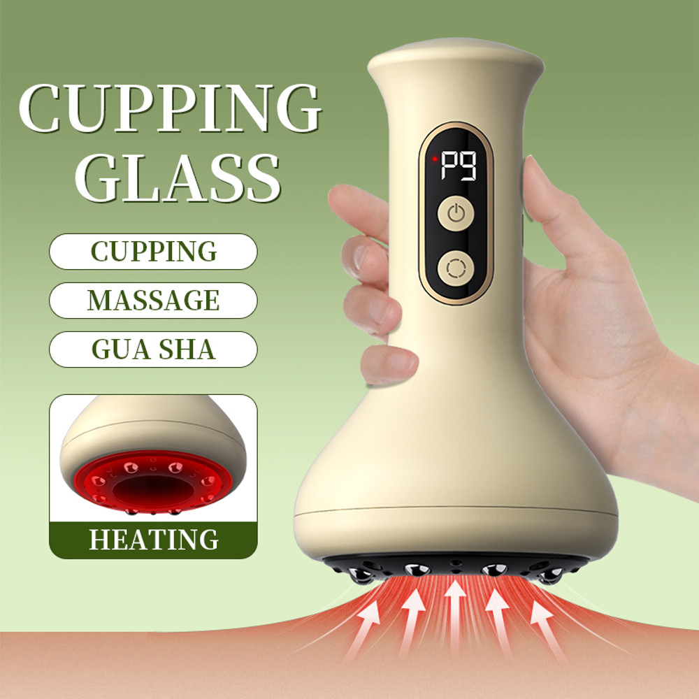 Heating Fat Burner Electric Guasha Scraping Massage Cupping Body Massager Vacuum Cans Suction Cup A 0