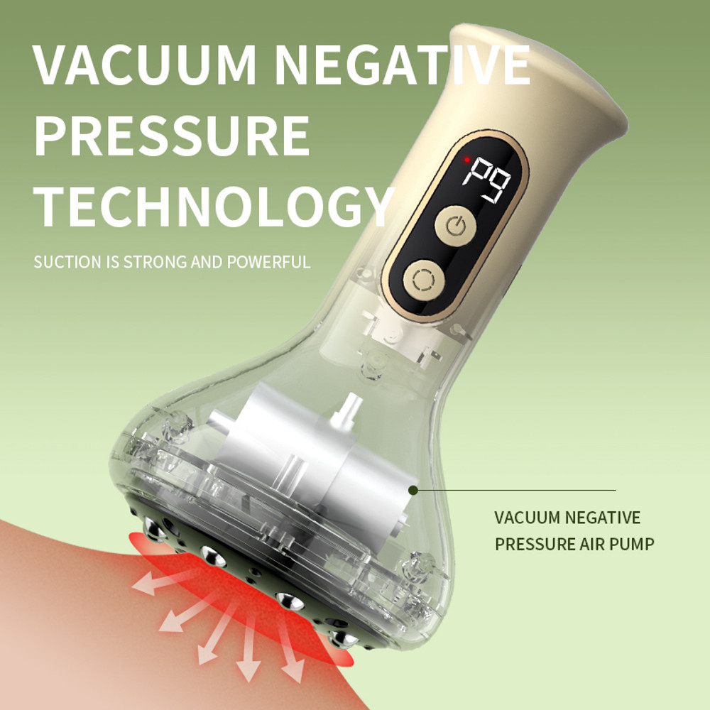 Heating Fat Burner Electric Guasha Scraping Massage Cupping Body Massager Vacuum Cans Suction Cup A 4