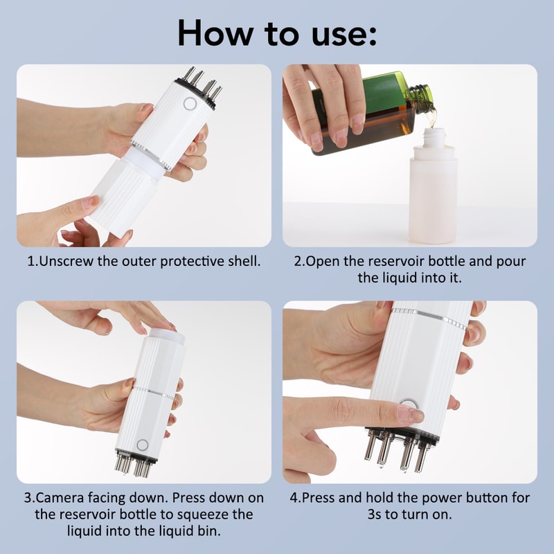 Hair Growth Massager Comb Electric Visual Scalp Applicator EMS Red Light Therapy Head Massage Relax 5