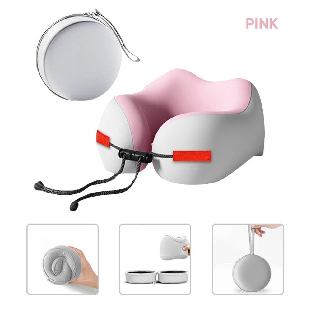 Soft Travel Pillow Massage Neck Pillow U Shaped Memory Foam Neck Pillow Airplane Pillow Cervical He 8