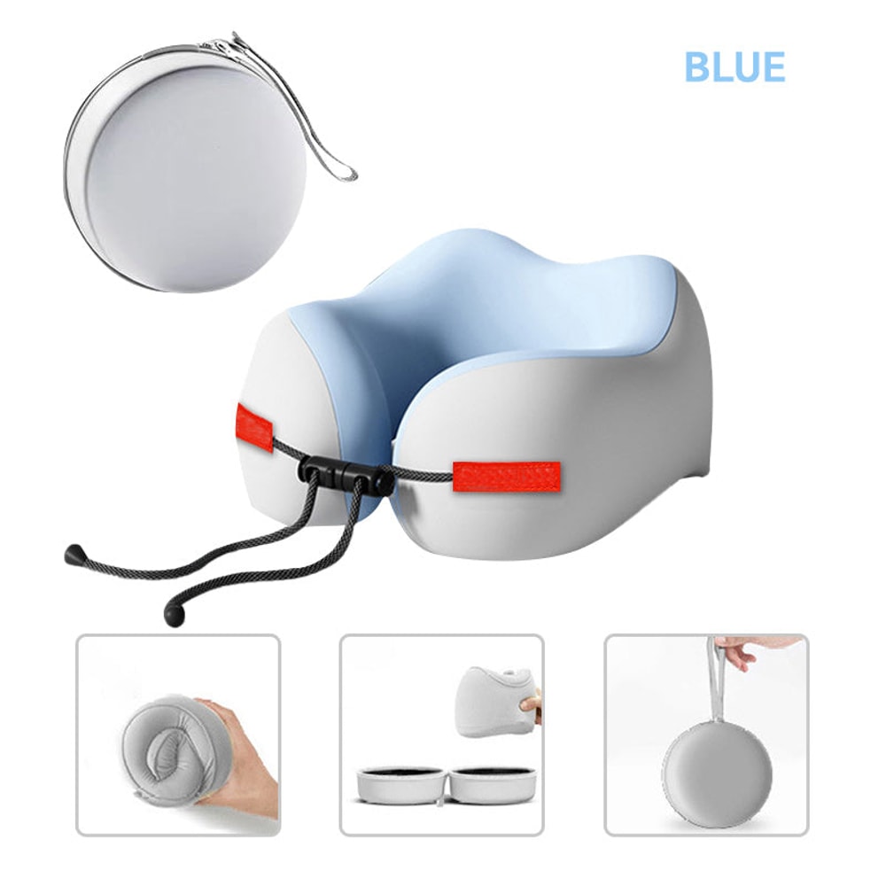 Soft Travel Pillow Massage Neck Pillow U Shaped Memory Foam Neck Pillow Airplane Pillow Cervical He 9