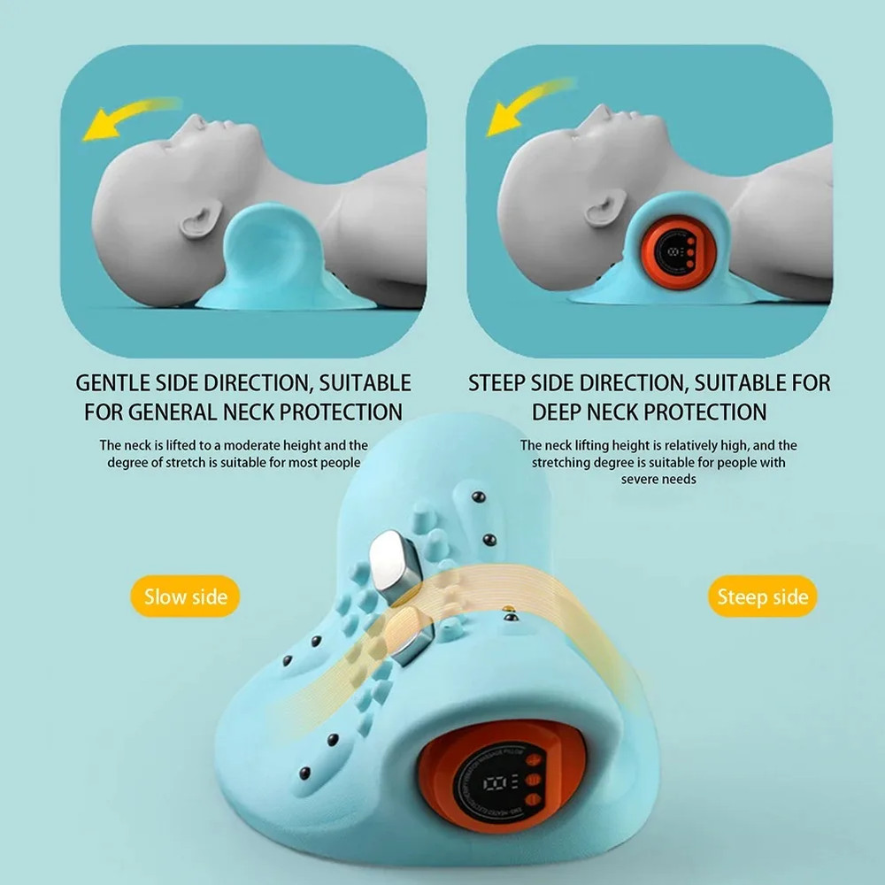 Portable Neck And Head Acupressure Pillow Deep Relief Massager For Neck Back Shoulders Heating And  3