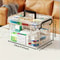 Clear PVC Medicine Storage Box With Handle Durable Double Layer Plastic Organizer Transparent First 2