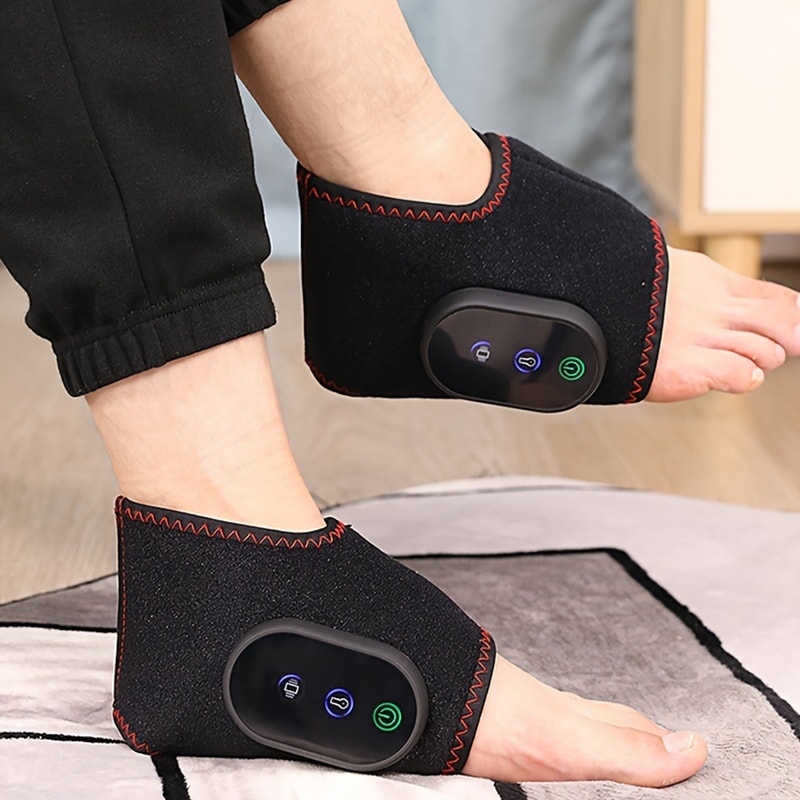 Intelligent Timing Ankle Massager Convenient To Use Rechargeable Vibration Temperature Sensing Easy 0