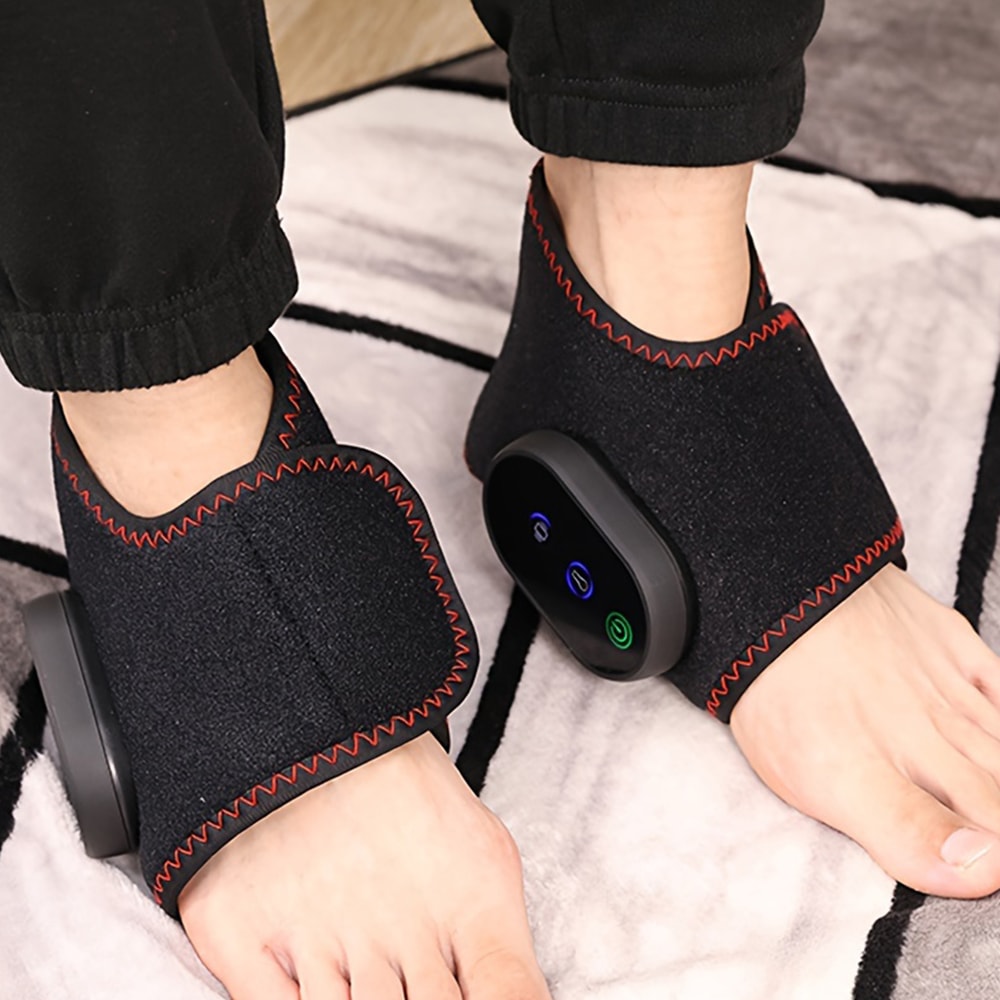 Intelligent Timing Ankle Massager Convenient To Use Rechargeable Vibration Temperature Sensing Easy 2