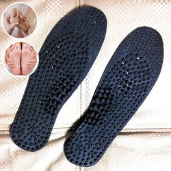 foot acupressure shoe inserts, enhanced magnetic therapy massage insoles, body detox, breathable cushion pads