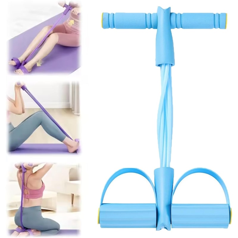 Resistance Band Multi Function Tension Rope, 6 Tube Elastic Yoga Pedal Puller, Fitness Bands 6-Tube Elastic For Abdomen
