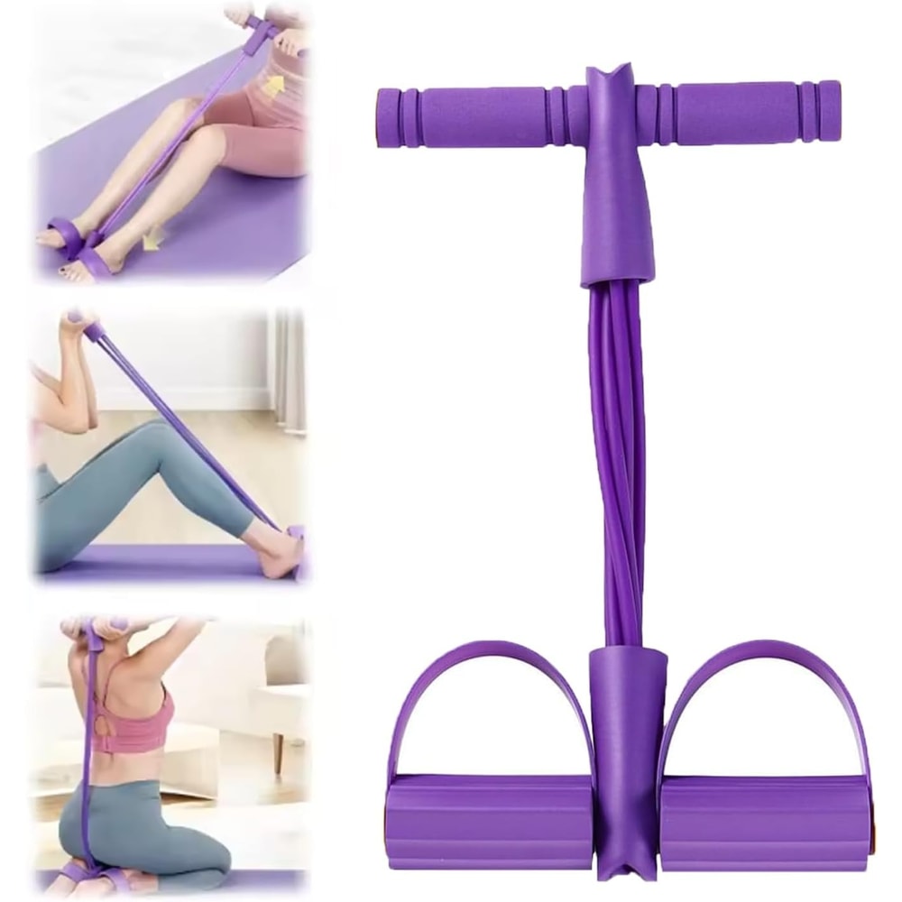 Resistance Band Multi Function Tension Rope, 6 Tube Elastic Yoga Pedal Puller, Fitness Bands 6-Tube Elastic For Abdomen