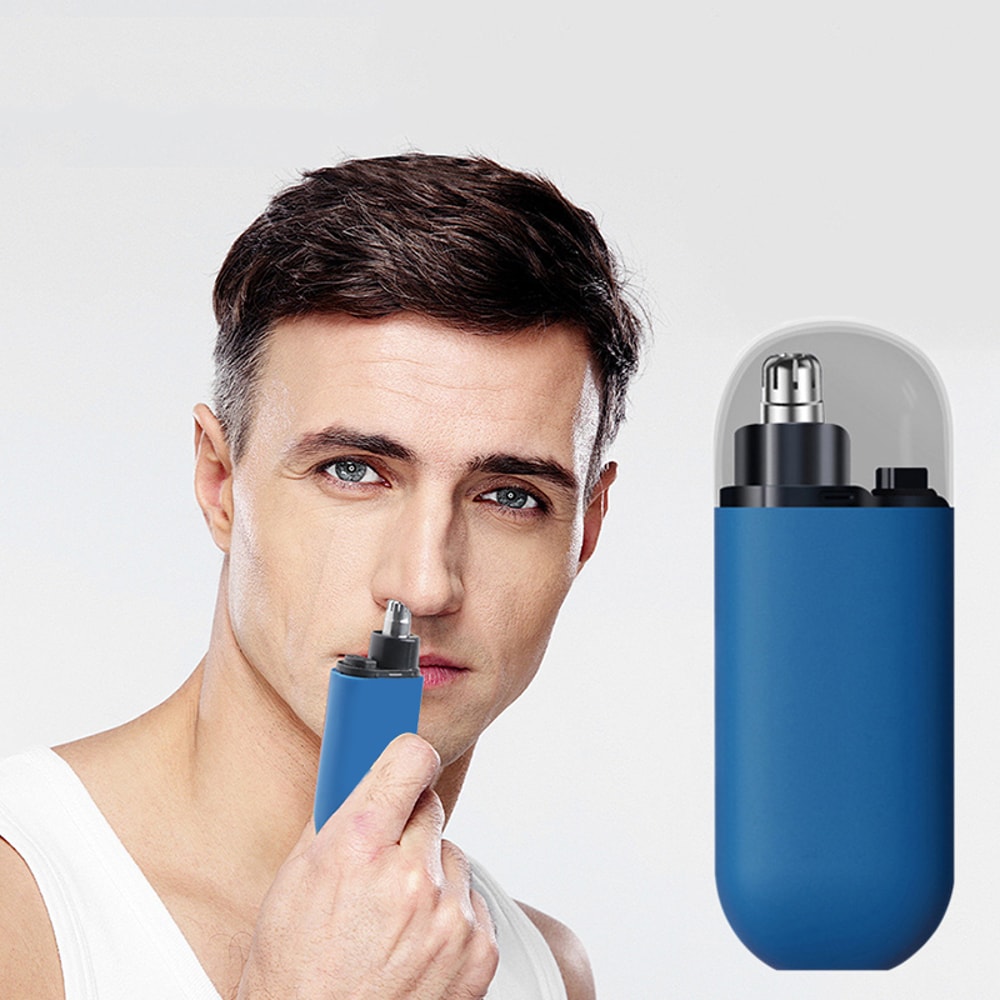 Portable electric nose clipper USB rechargeable, 150mAh lithium battery, mini compact design fast charging USB interface