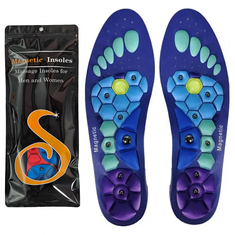 Medical Magnetic Therapy Insoles, 1 Pair Magnet Insole, Sports Shoe Pad, Anti-fatigue, Breathable, Body Detox