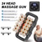 Deep Tissue Percussion Massager Professional Fascia Gun 24 Head Massage Gun Set Full Body Back Shou