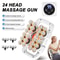 Deep Tissue Percussion Massager Professional Fascia Gun 24 Head Massage Gun Set Full Body Back Shou