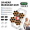 Deep Tissue Percussion Massager Professional Fascia Gun 24 Head Massage Gun Set Full Body Back Shou