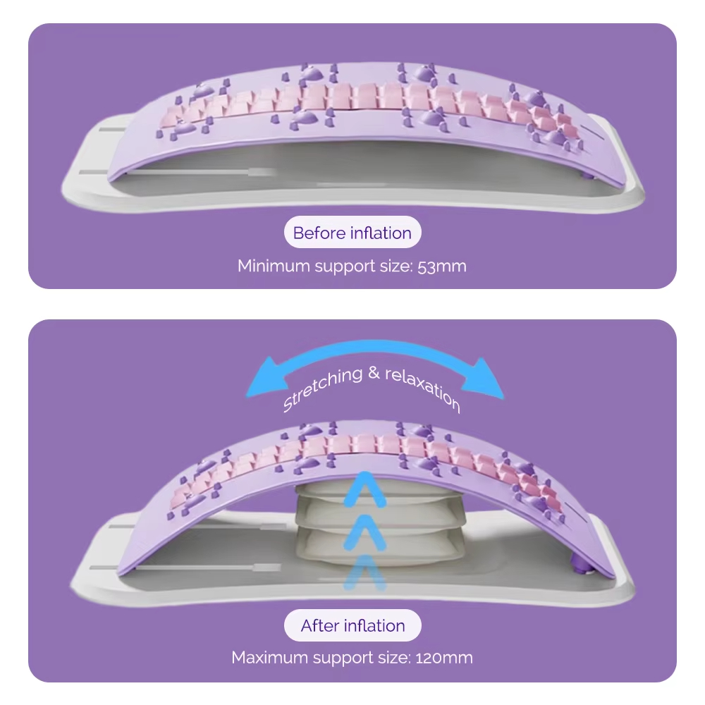Adjustable Lumbar Traction Device Ergonomic Spine Board Acupressure Back Massager Back Stretcher Fo 4