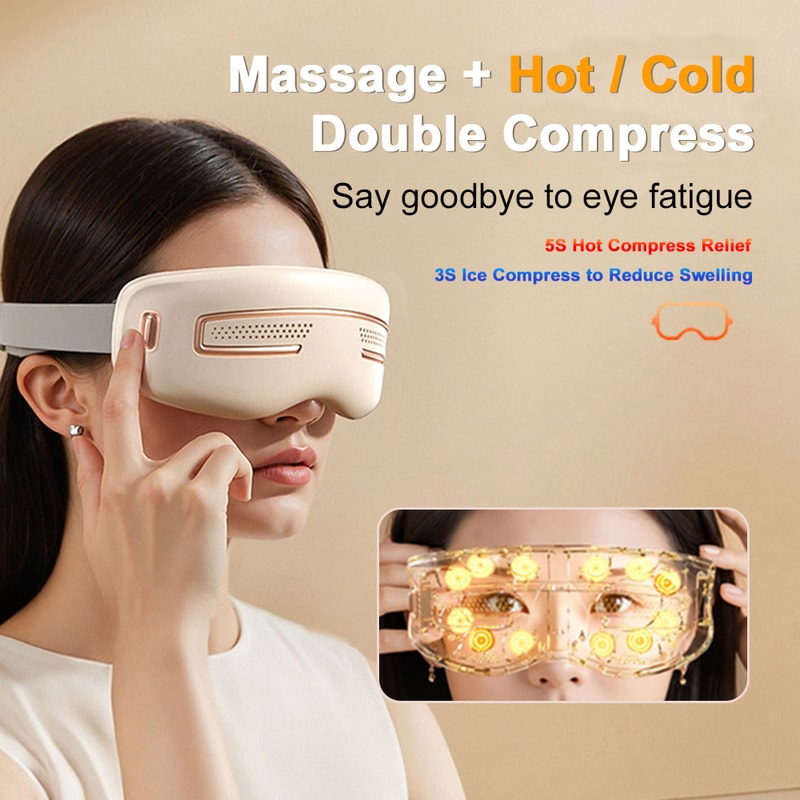 3D Eye Care Device Hot Cold Double Compress Electric Eye Massager Acupressure Point Therapy Wrinkle 0