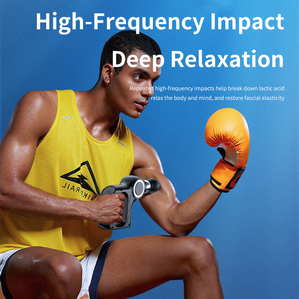 Deep Tissue Massage Gun Mini Massage Fascia Gun Muscle Massager 30 Speeds 6 Head Attachments For Ba 3