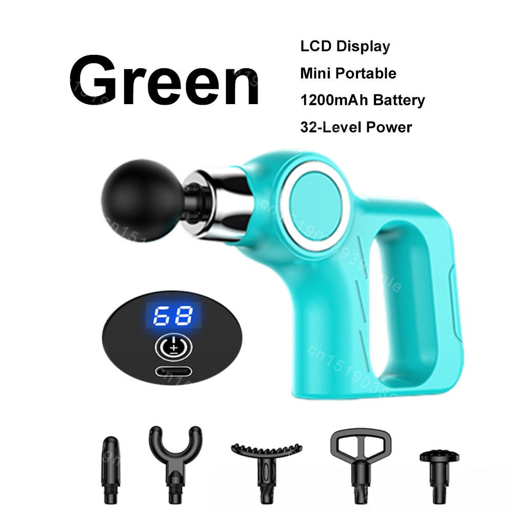 Deep Tissue Massage Gun Mini Massage Fascia Gun Muscle Massager 30 Speeds 6 Head Attachments For Ba 6