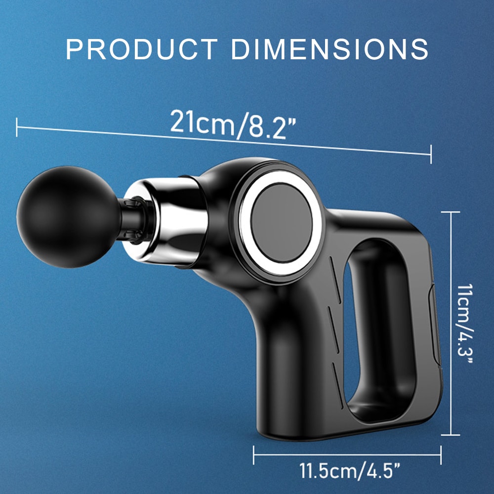 Deep Tissue Massage Gun Mini Massage Fascia Gun Muscle Massager 30 Speeds 6 Head Attachments For Ba 4