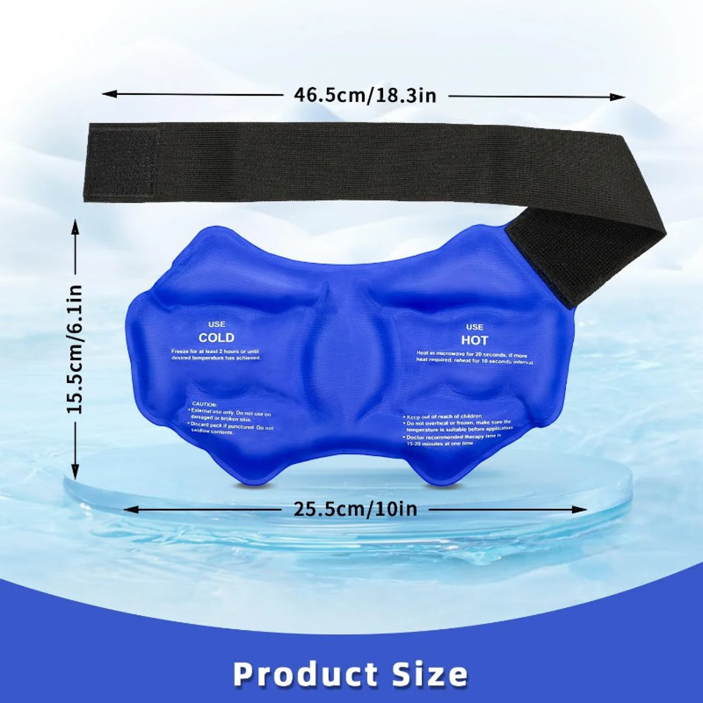 Hot Cold Therapy Ankle Ice Pack, Reusable Gel Wrap, Pain Relief Cold Pack for Sprains Injuries, Ankle Support Recovery