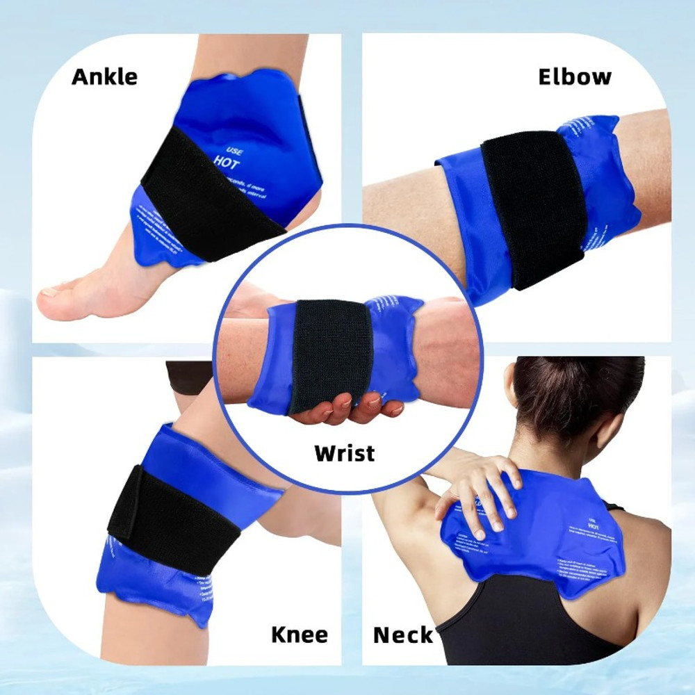 Hot Cold Therapy Ankle Ice Pack, Reusable Gel Wrap, Pain Relief Cold Pack for Sprains Injuries, Ankle Support Recovery