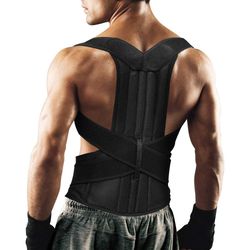 adjustable shoulder posture support for women and men, back brace posture corrector belt, back lumbar support