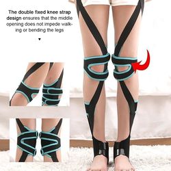 postural corrector brace for adult and child, adjustable high elasticity leg corrector strap, x o type leg straightener