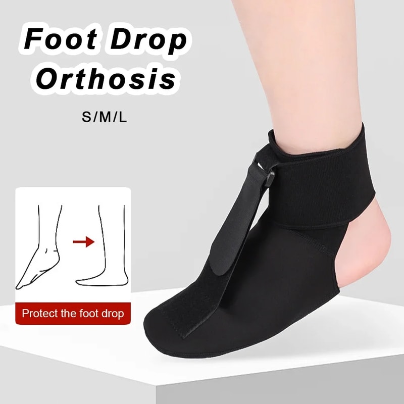 Adjustable Dorsal Drop Foot Orthopedic Brace, Plantar Fasciitis Splint Sock Comfortable Foot Drop Orthosis Night Support
