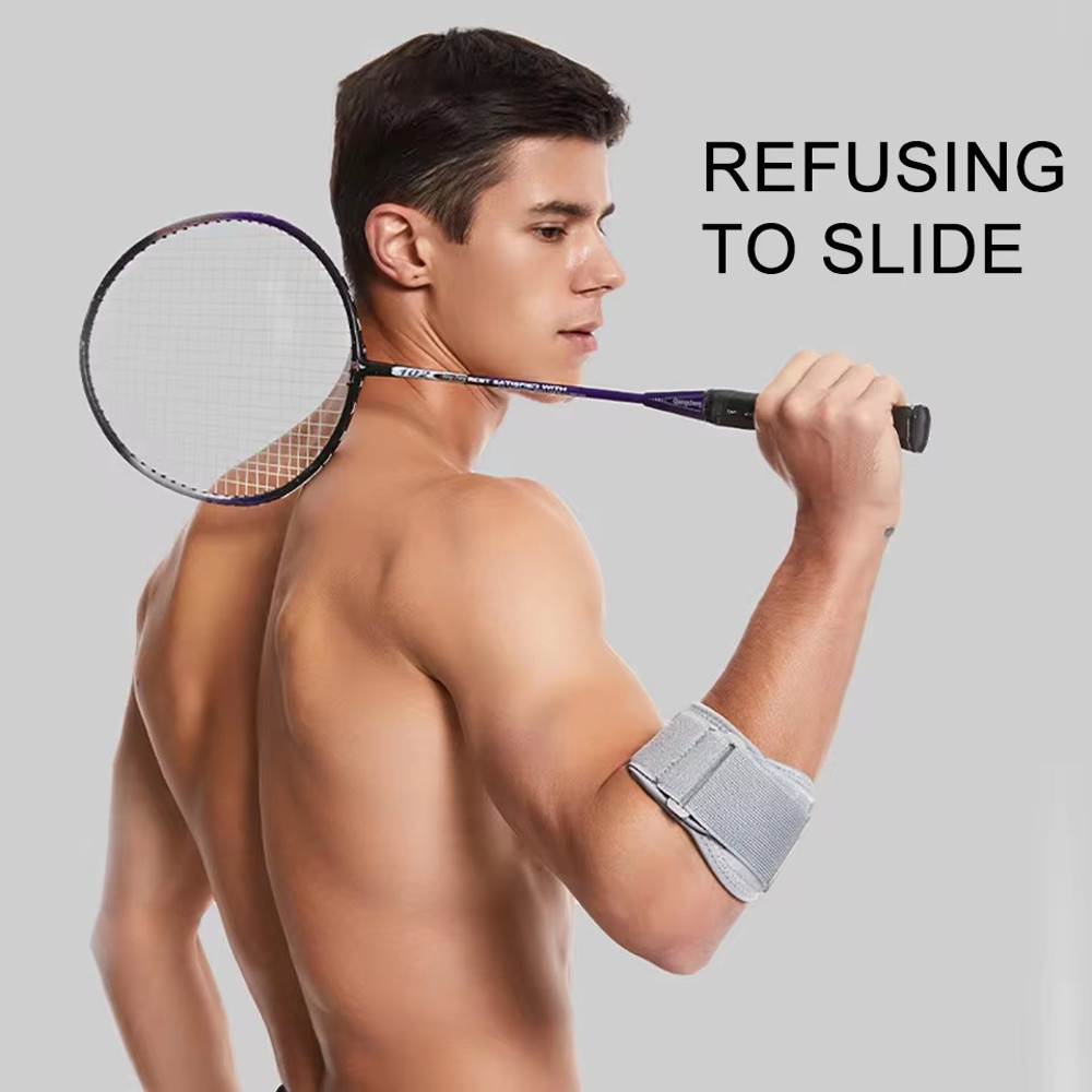 Compression Pad Relieves Tendonitis Breathable Tennis Elbow Brace Adjustable Golf Elbow Forearm Bra 4