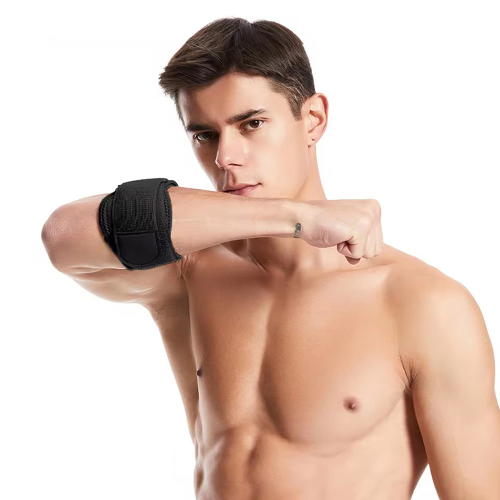 Compression Pad Relieves Tendonitis Breathable Tennis Elbow Brace Adjustable Golf Elbow Forearm Bra 0