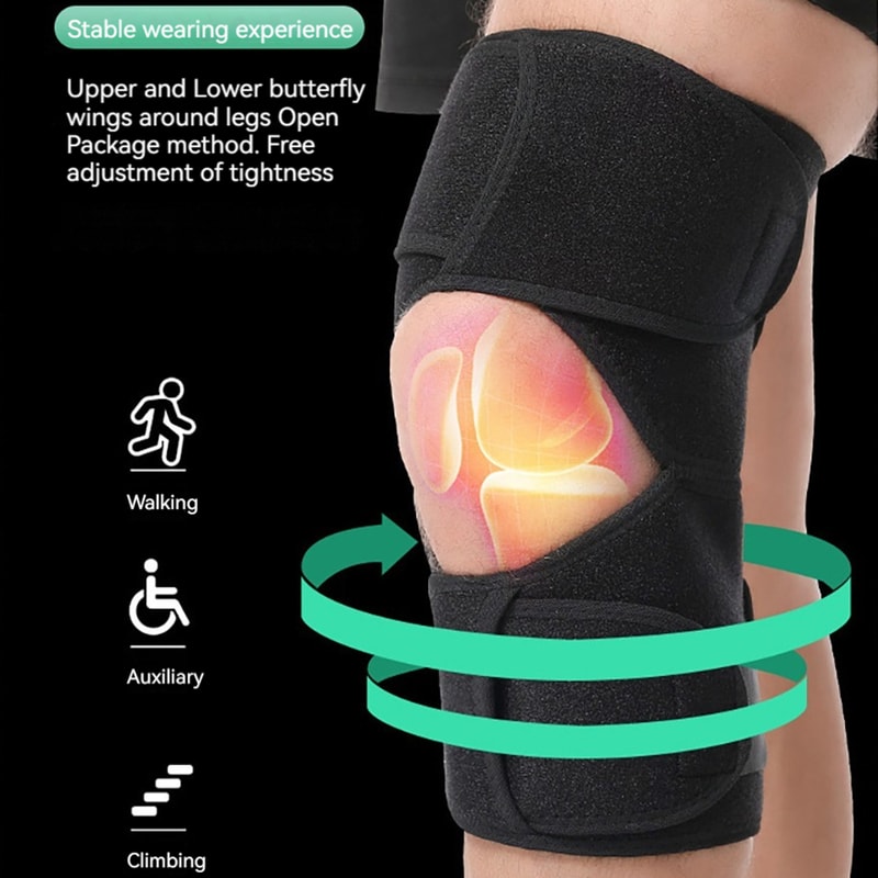 Knee Booster Adjustable Brace, Outdoor Mountaineering Patella Support, Unisex Knee Protector for Squatting and Sports