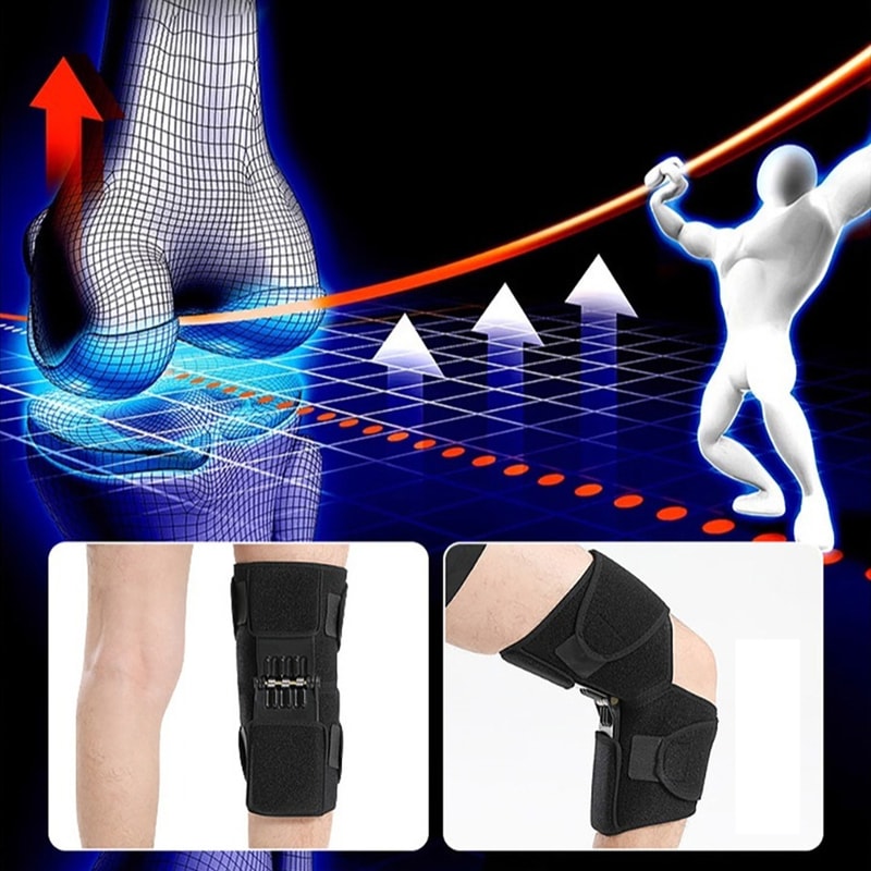 Knee Booster Adjustable Brace, Outdoor Mountaineering Patella Support, Unisex Knee Protector for Squatting and Sports