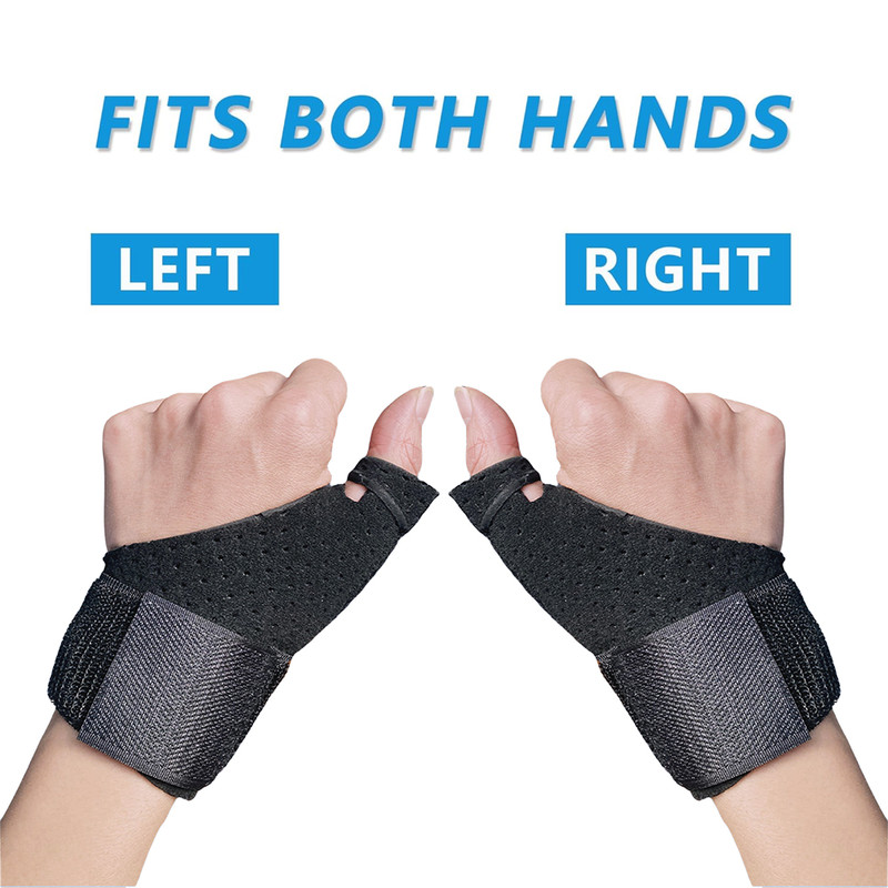 Thumb and Wrist Brace, Reversible Support Splint, Carpal Tunnel, Arthritis, Tendonitis, Sprained Finger Aid