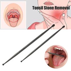 stainless steel tonsil stone removal, 1pcs ear wax remover, mouth cleaning care tools, health care