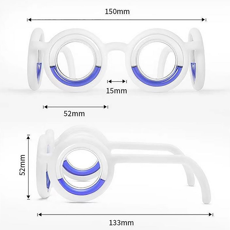 Portable Anti-Sickness Glasses For Children Adult, Anti-Motion Sickness Liquid Glasses, Lensless Driving Sickness Goggle