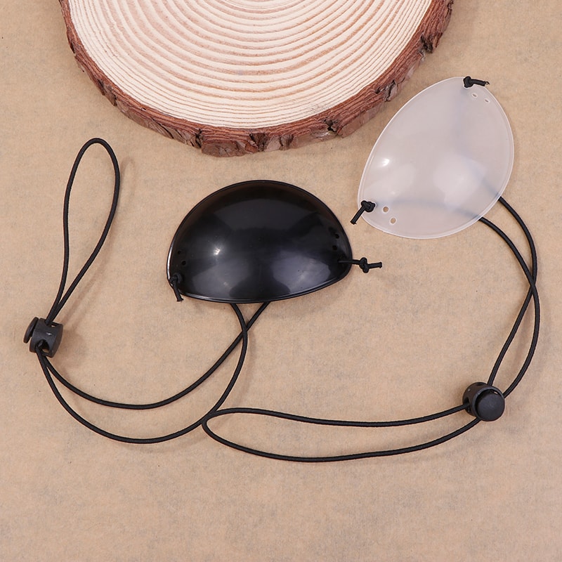 Children's Monocular Eye Patch, Translucent Black Eye Protect Correction, One Eye Strabismus Amblyopia Blindfold