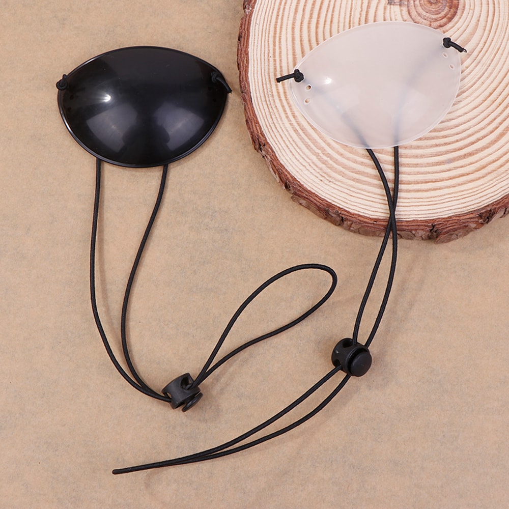 Children's Monocular Eye Patch, Translucent Black Eye Protect Correction, One Eye Strabismus Amblyopia Blindfold