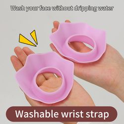 flower shape silicone solid color waterproof, 1 pair washing face spa wrist watch band, hair accessories, head wrap