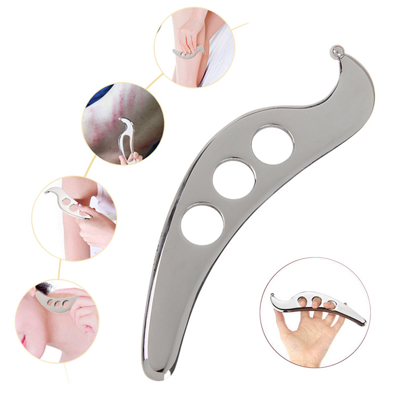 Manual Massage Gua Sha Tool, Stainless Steel Scraping Board, Pain Relief Therapy, Myofascial Release Tissue Mobilization