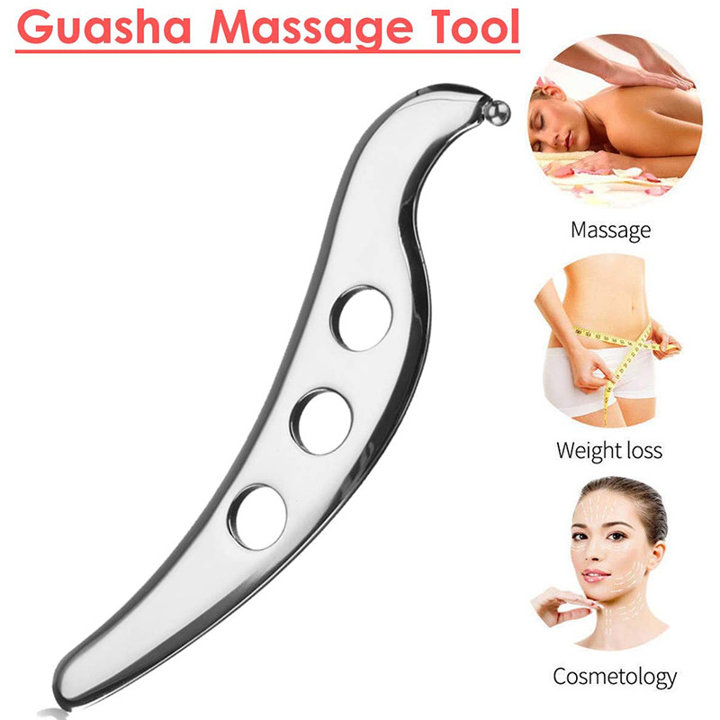 Manual Massage Gua Sha Tool, Stainless Steel Scraping Board, Pain Relief Therapy, Myofascial Release Tissue Mobilization