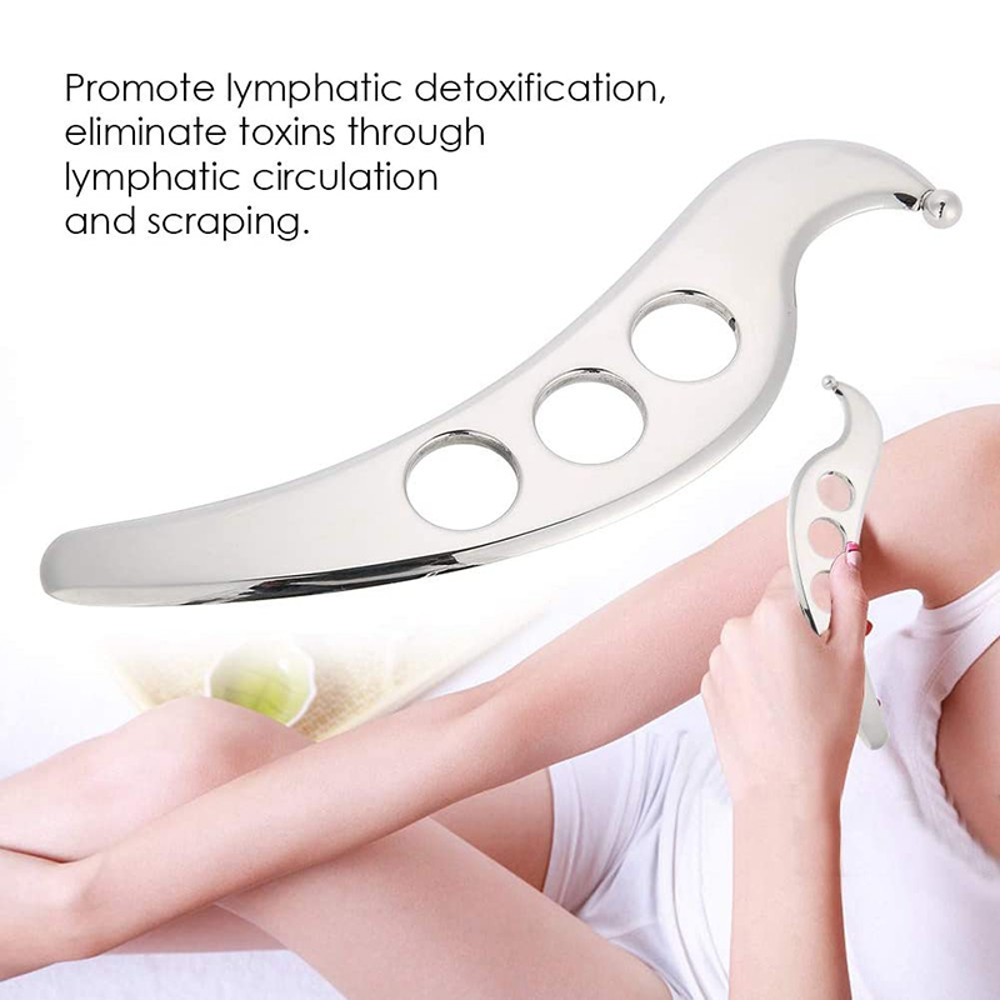 Manual Massage Gua Sha Tool, Stainless Steel Scraping Board, Pain Relief Therapy, Myofascial Release Tissue Mobilization