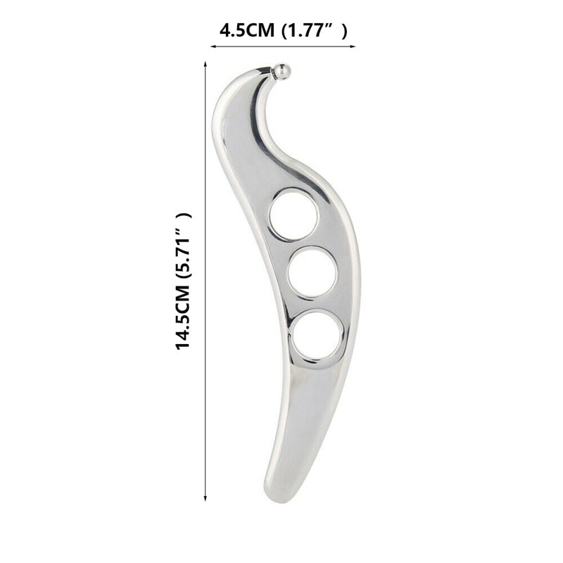 Manual Massage Gua Sha Tool, Stainless Steel Scraping Board, Pain Relief Therapy, Myofascial Release Tissue Mobilization