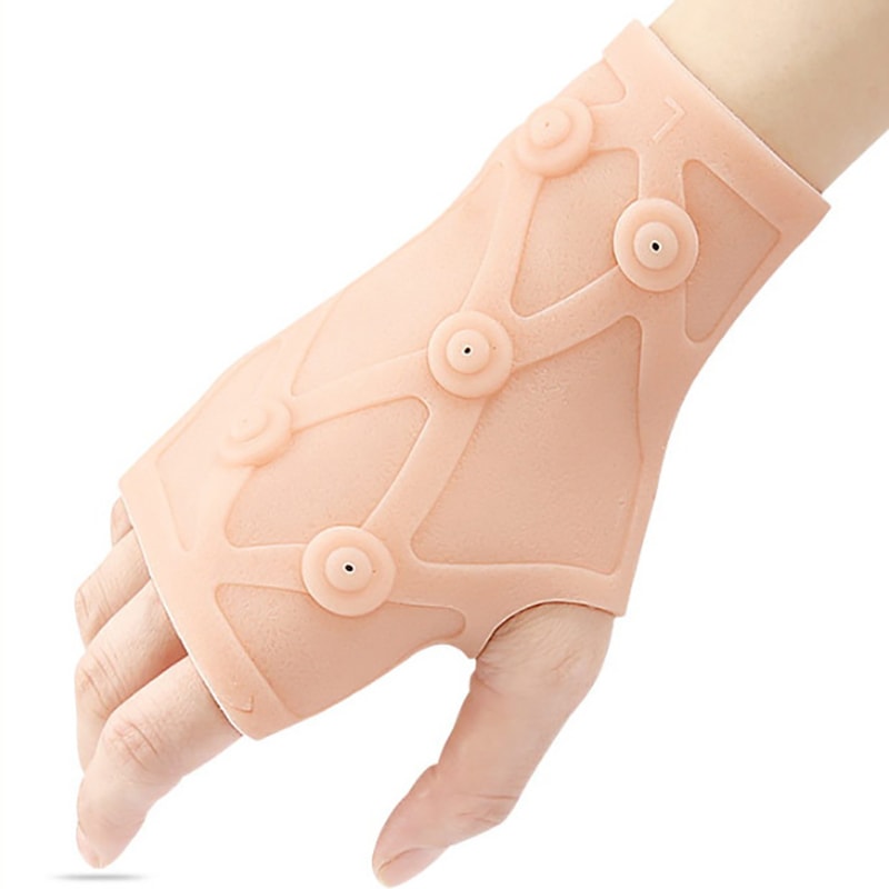Hand Tendonitis Pain Relief Glove, Silicone Gel Protector, Magnetic Therapy Wrist Support, Carpal Tunnel Glove