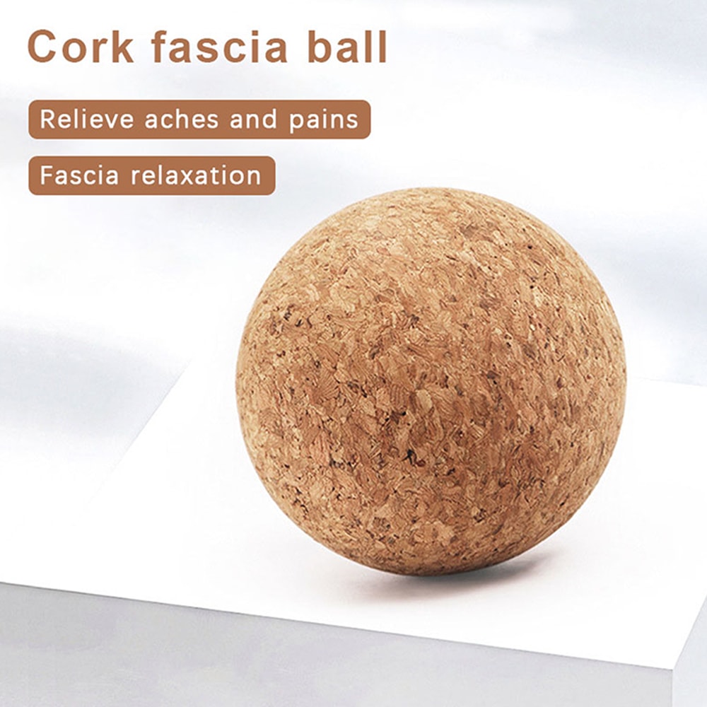 Foot Massager Yoga Ball, Back Massage Trigger Point, Cork Massage Ball, Therapy Myofascial Ball, Tension Release Muscle