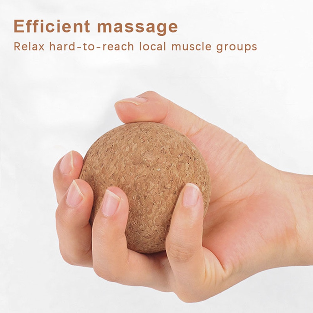 Foot Massager Yoga Ball, Back Massage Trigger Point, Cork Massage Ball, Therapy Myofascial Ball, Tension Release Muscle