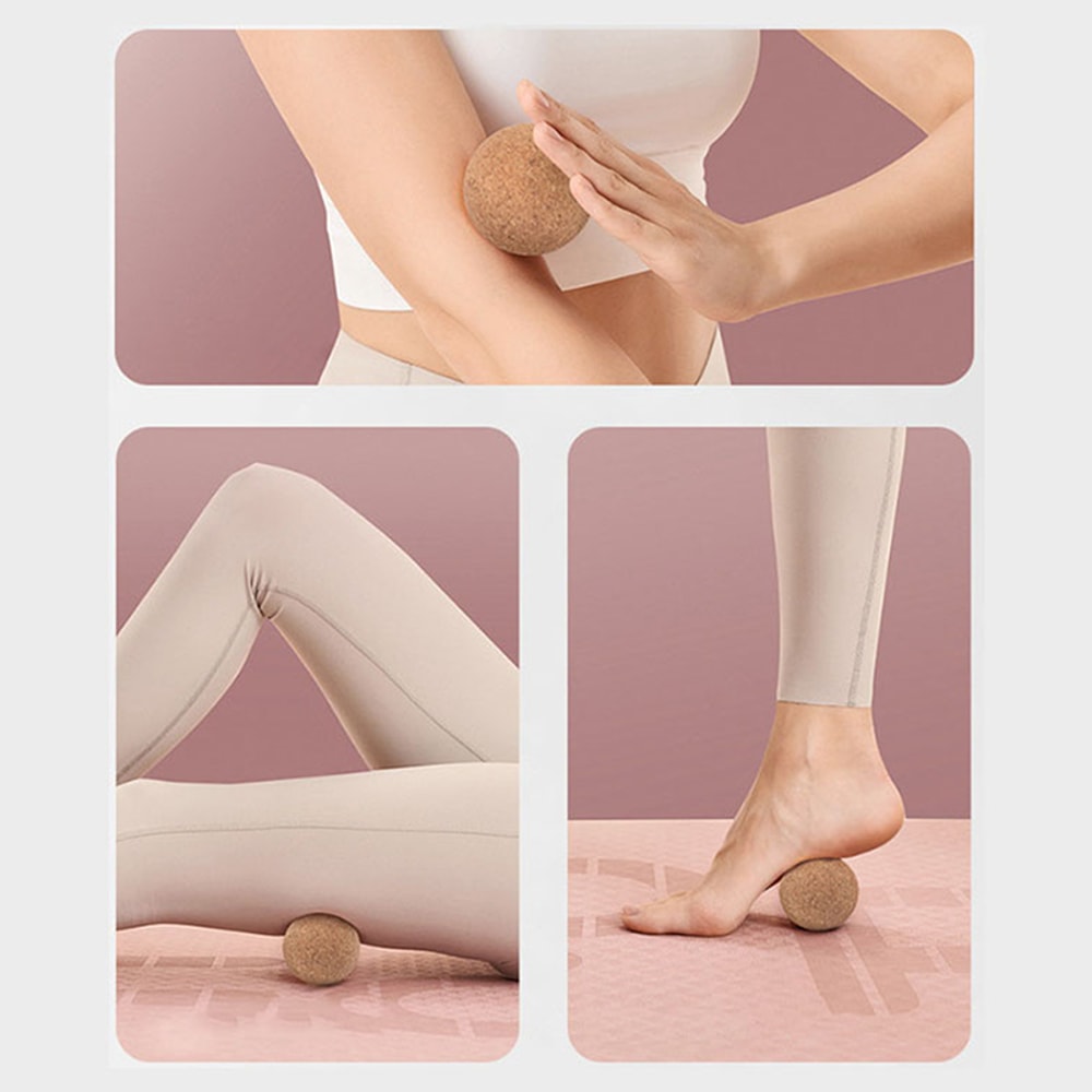 Foot Massager Yoga Ball, Back Massage Trigger Point, Cork Massage Ball, Therapy Myofascial Ball, Tension Release Muscle