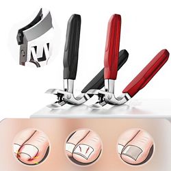 large thick anti splash nail clippers, hard ingrown toenail clipper, special nail cutter, manicure and foot care tools