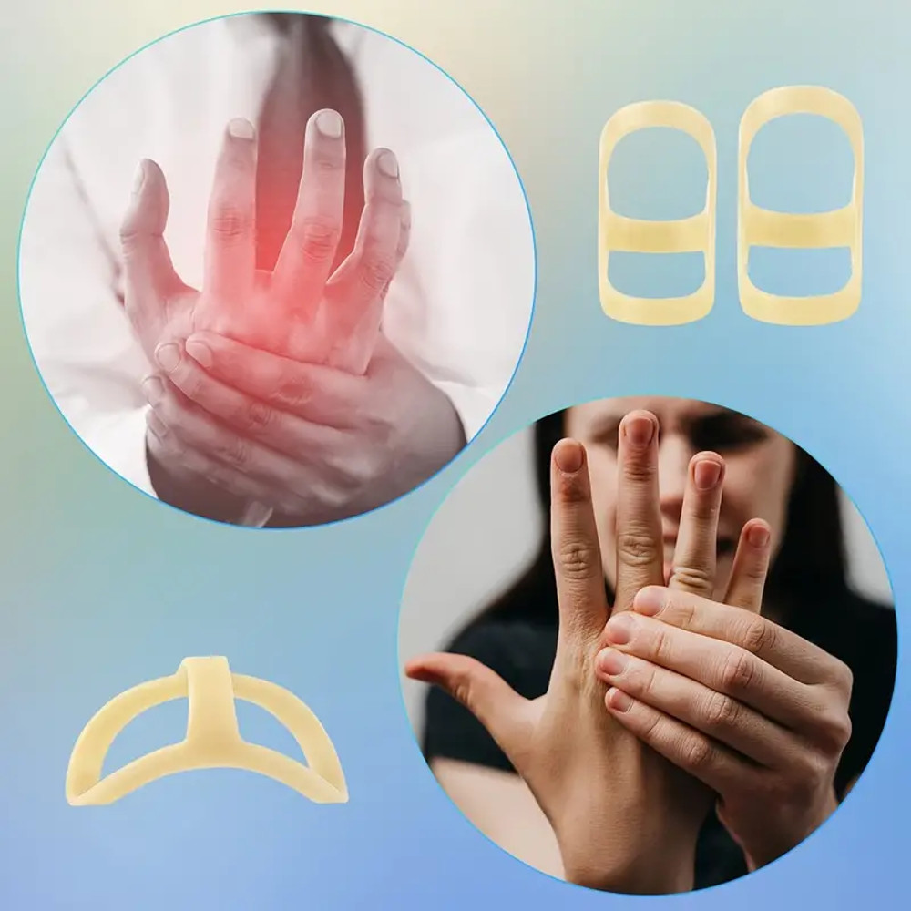 Flexible Finger Fixing Splint Kit, Protector Ring Sheath, Hammer Shaped Fixator for Injury Support Rehabilitation