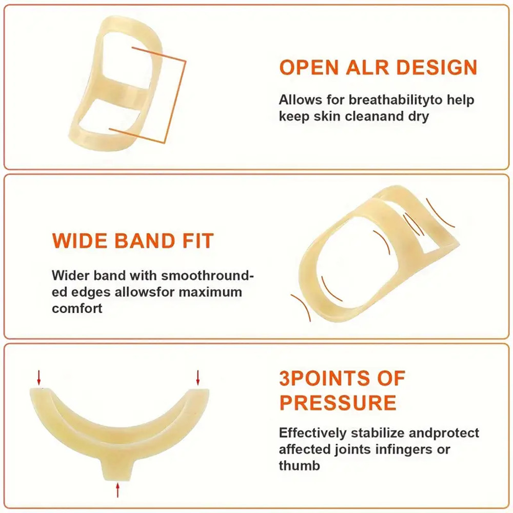 Flexible Finger Fixing Splint Kit, Protector Ring Sheath, Hammer Shaped Fixator for Injury Support Rehabilitation
