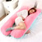 U Type Lumbar Pillow, Soft Fleece Pregnant Pillow, Side Protect Cushion for Pregnancy Women