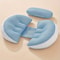 Adjustable U Shaped Maternity Pillow, Removable Cover, Soft Polyester Fiber, Comfortable Back and Belly Support